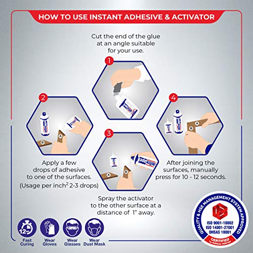 CA Glue with Activator for Woodworking, Crafts and DIY Projects N34263