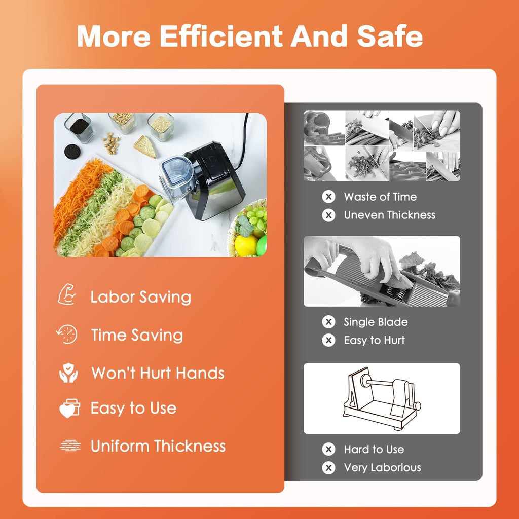 Electric Cheese Grater with 5 Attachments for Vegetables and Fruits W531917