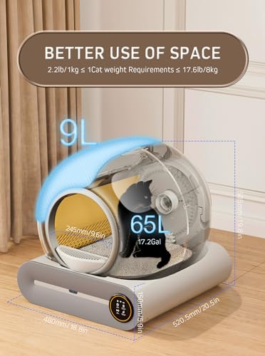 Self-Cleaning Cat Litter Box, Extra Large Automatic for Multiple Cats with App Control C6432
