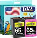 Mirone Remanufactured Ink Cartridges Replacement for HP Ink 65 65XL for HP 65 Ink Cartridges Black Color Combo Pack for HP Printers Deskjet 3755 3700 for HP65 XL Ink Cartridges 65xl Ink Cartridge 2pk