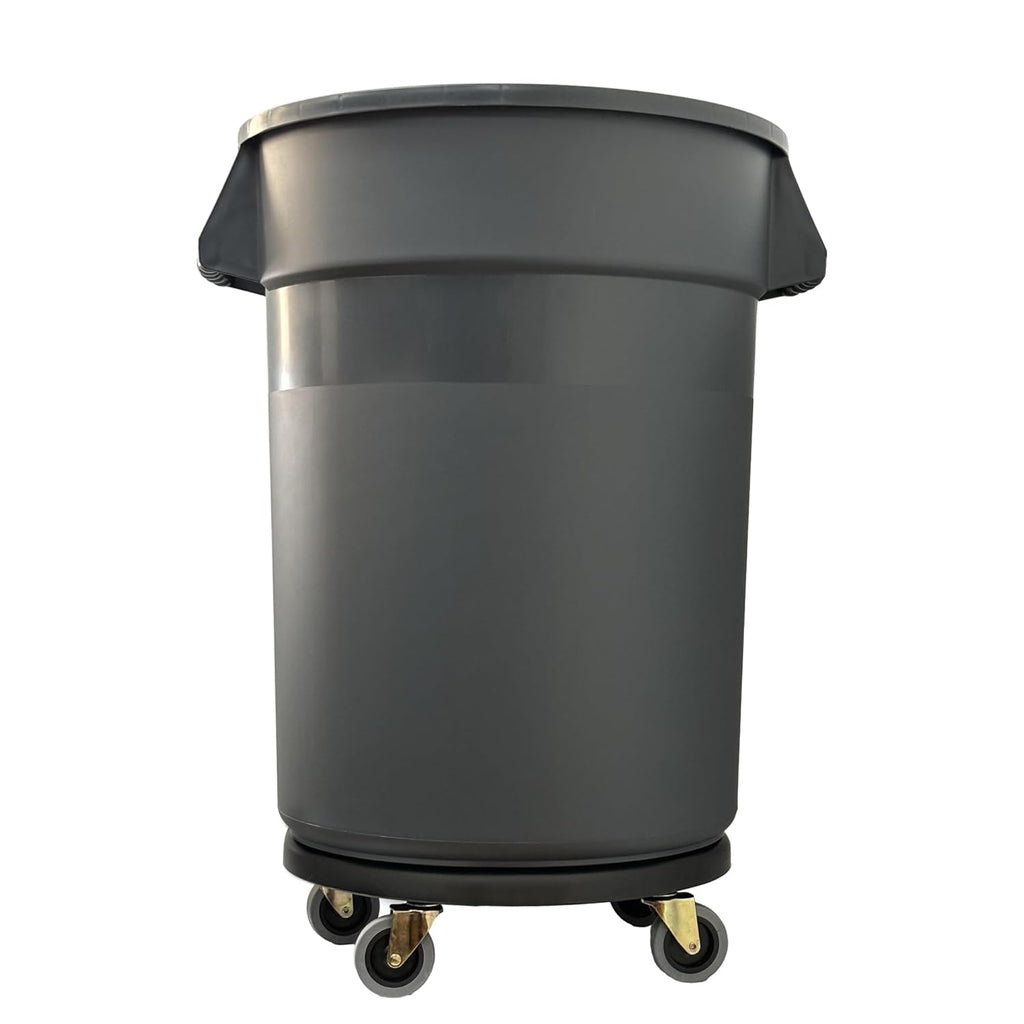 32 Gallon Outdoor Trash Can,Outdoor Trash Can with Lid,Outdoor Trash Can with Wheels,Sturdy Handle Round Trash Can for Outdoor, Garage, Backyard and Patio