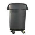 32 Gallon Outdoor Trash Can,Outdoor Trash Can with Lid,Outdoor Trash Can with Wheels,Sturdy Handle Round Trash Can for Outdoor, Garage, Backyard and Patio