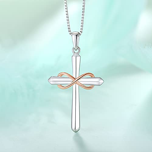 Cross Necklace for Women 925 Sterling Silver Pendant Q267