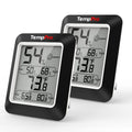 A50-2 Hygrometer Indoor Thermometer Humidity Sensor with Air Comfort Indicator, 2 Pack Humidity Meter Room Thermometer for Home Basement Greenhouse Temperature Sensor, Black