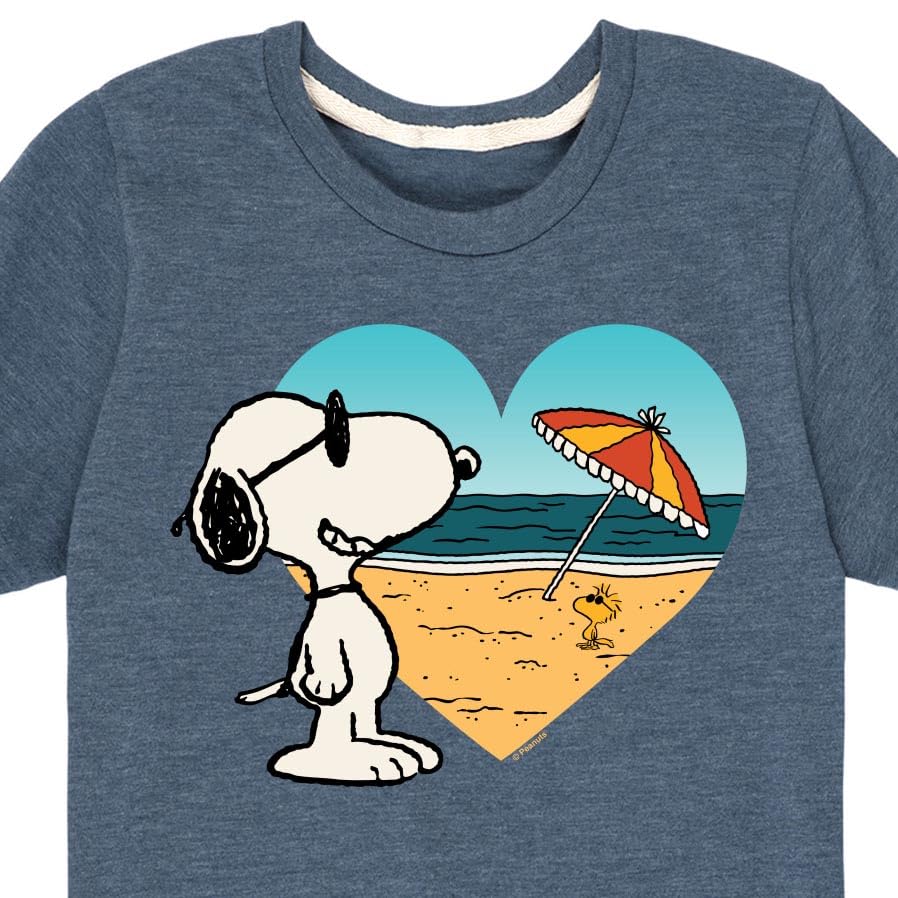 Snoopy Hearts The Beach Toddler & Youth Short Sleeve Graphic T-Shirt F664