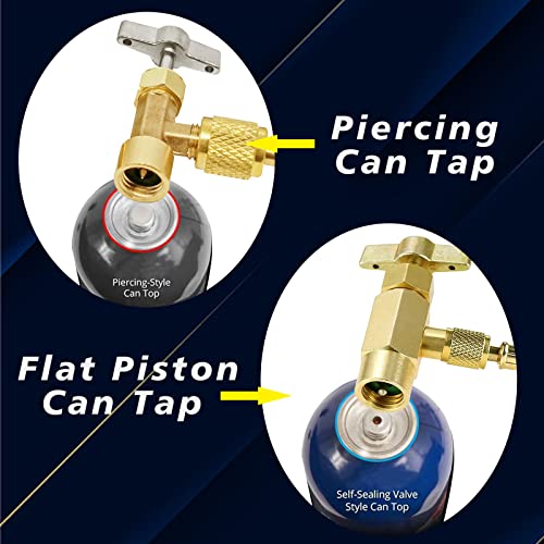 R1234YF Self-Sealing Refrigerant Can Tap Valve with Hose Adapters R38916
