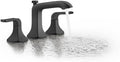 Kohler Rubicon 8 in. Widespread 2-Handle Bathroom Faucet in Matte Black (Valve Included)