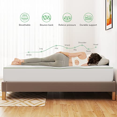 King Size Gel Memory Foam Mattress, 12 Inch, Medium Soft R84285