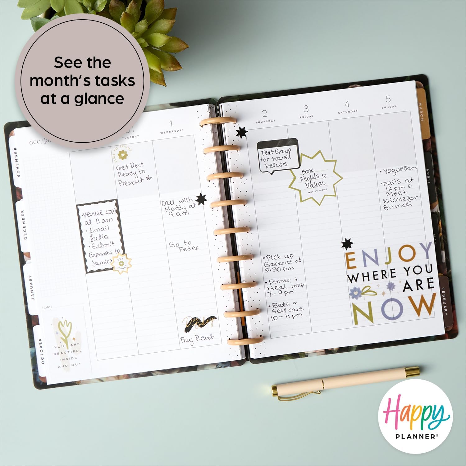 Disc-Bound 12-Month Academic Planner, Daily and Monthly, Classic Size, Vertical Layout, 7" x 9 1/4" X91475