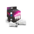 Philips Hue Smart 60W A19 LED Bulb - White - 3 Pack - 800LM - E26 - Indoor - Control with Hue App - Compatible with Alexa, Google Assistant and Apple Homekit, 554626