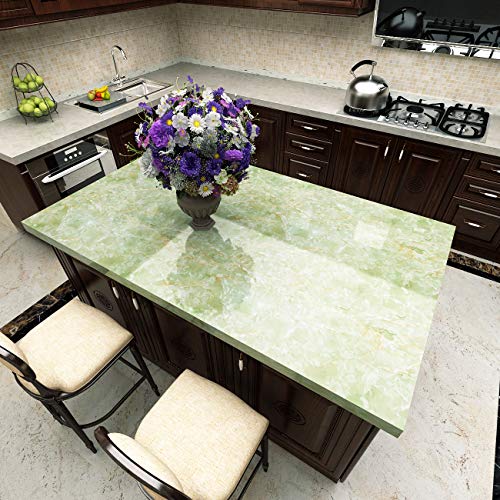 Green Marble Contact Paper for Countertops Peel and Stick Waterproof L89884