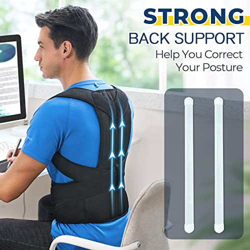 Posture Corrector Back Brace for Upper and Lower Back Pain Relief, Adjustable Lumbar Support T156794