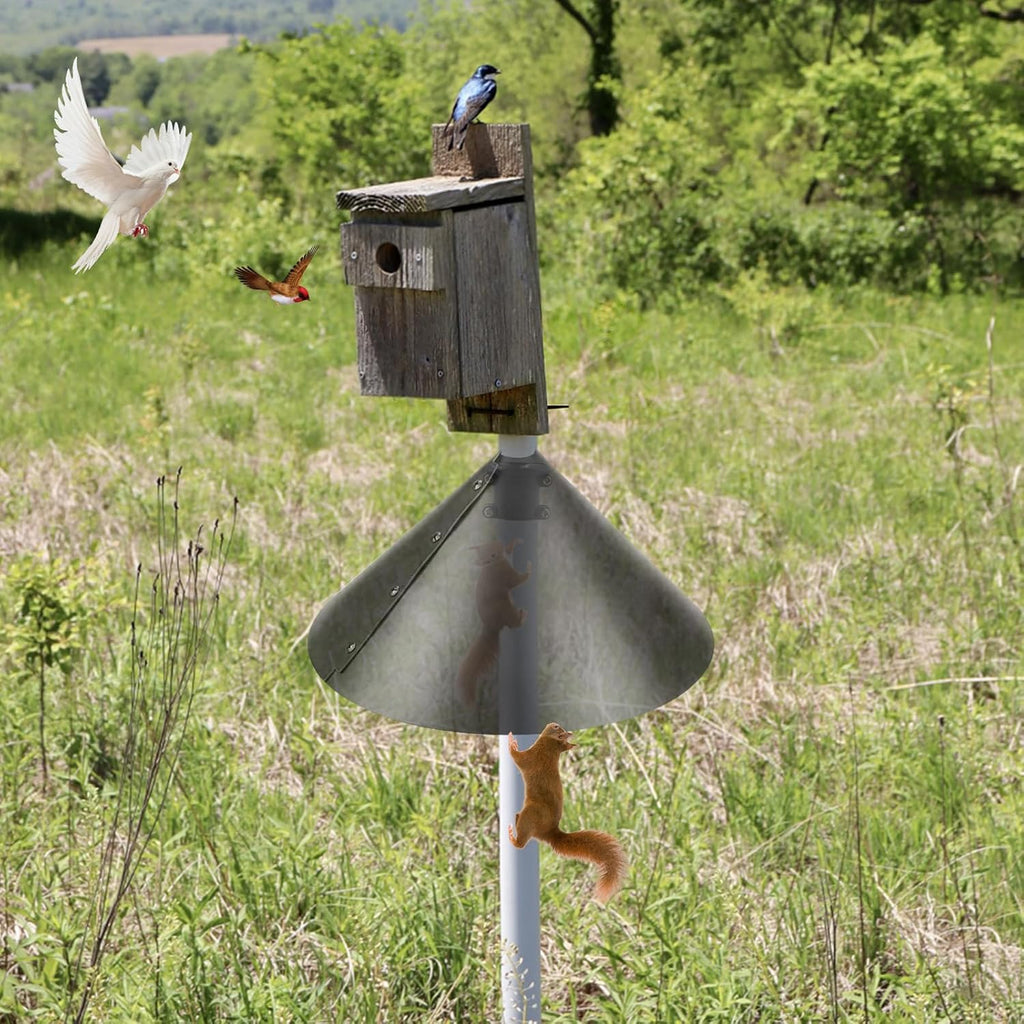 Squirrel Baffle Accessory for Bird Feeder Pole, Pole Mounted Stopper for Birdhouse L399360