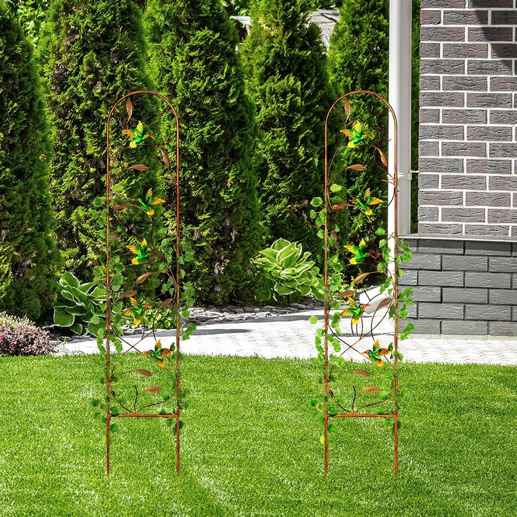 Metal Garden Trellis 60 Inch for Climbing Plants Outdoor I411