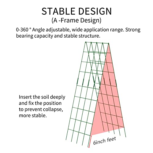 Cucumber Trellis A-Frame for Climbing Plants and Flowers D898369