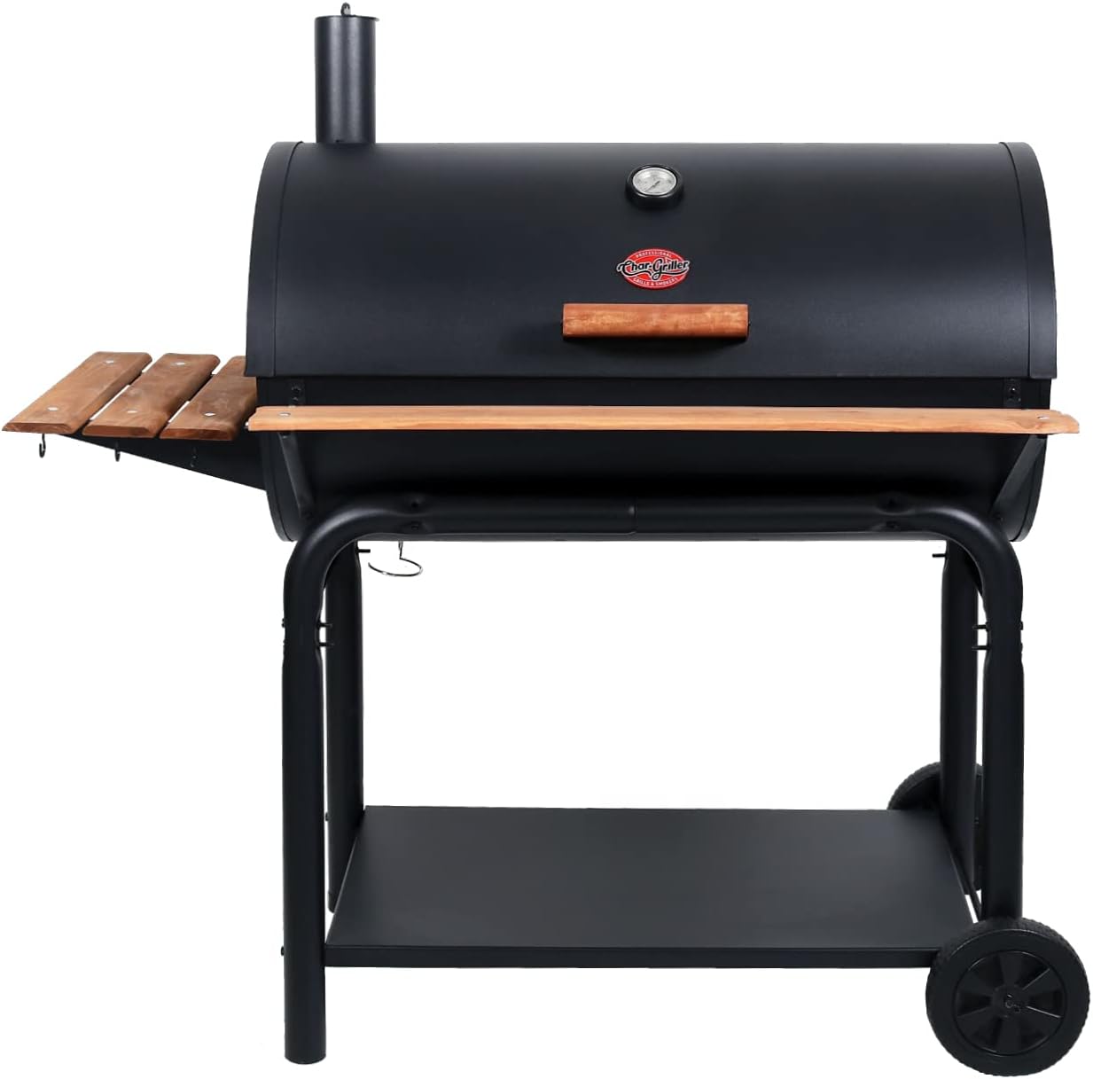 Charcoal Grill and Smoker with Cast Iron Grates and Warming Rack B902356