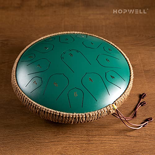 15 Inch Steel Tongue Drum with Music Book, Mallets and Carry Bag R915