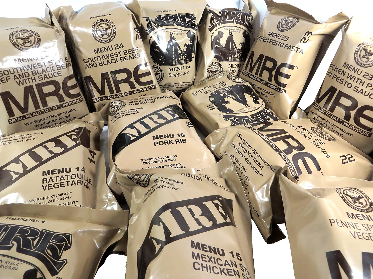 MREs Meals Ready-to-Eat Assorted Flavor F17708