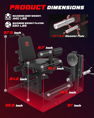 Leg Extension and Curl Machine for Home Gym Leg Workout J4213