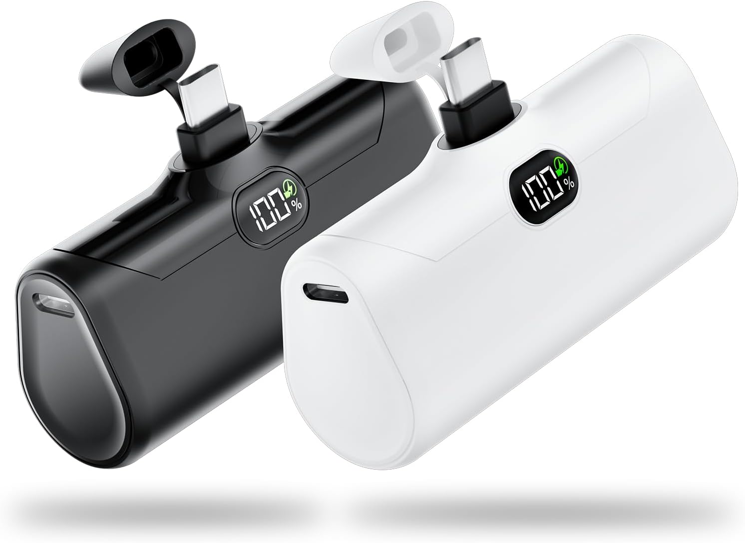 [2 Pack] Mini Portable Charger for iPhone 15,5000mAh Power Bank 20W PD USB C Fast Charging Battery Pack,LCD Display,Compatible with iPhone 15/15 plus/15 pro/15 pro Max,Samsung S23/24 Android Phone