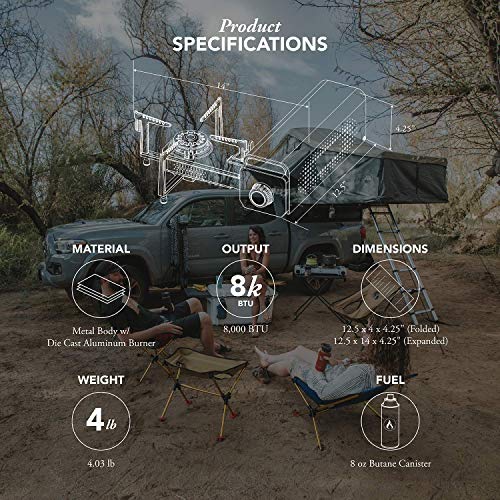 Portable Butane Camp Stove with Carrying Case X185832