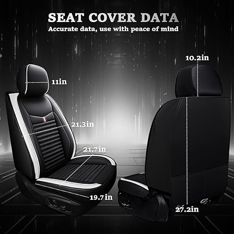 Leather Seat Covers for Toyota Corolla 2000-2024, 5 Seats, Full Set with Pillow E9274