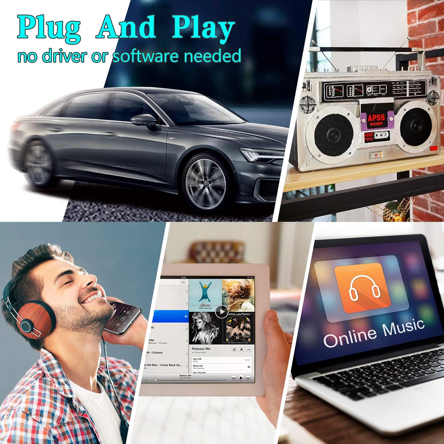 Bluetooth Cassette Receiver with Aux Adapter G799