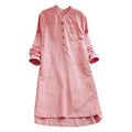 Summer Dresses for Women 2024 with Pockets Women's Striped Short Sleeve T Shirt Dress Casual Tie Waist with Pockets