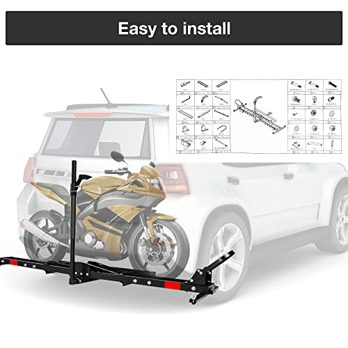 Motorcycle Hitch Carrier with Loading Ramp M6086