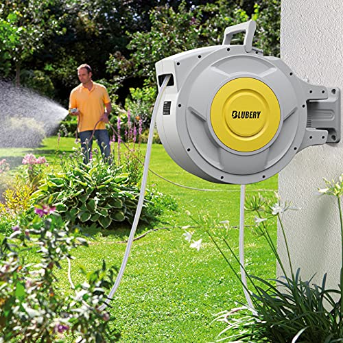Retractable Garden Hose Reel, Heavy Duty, Wall Mounted H9826
