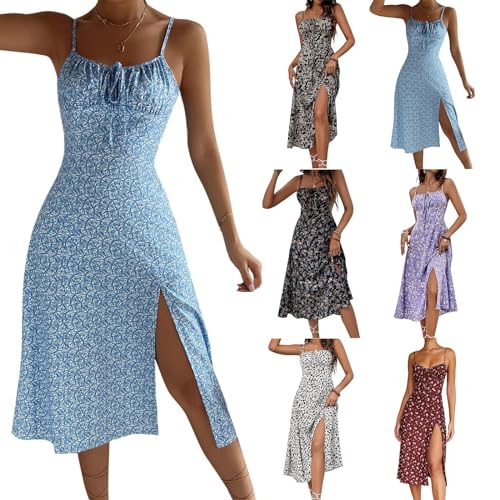 Smocked Sleeveless Floral Print Maxi Sundress P302629
