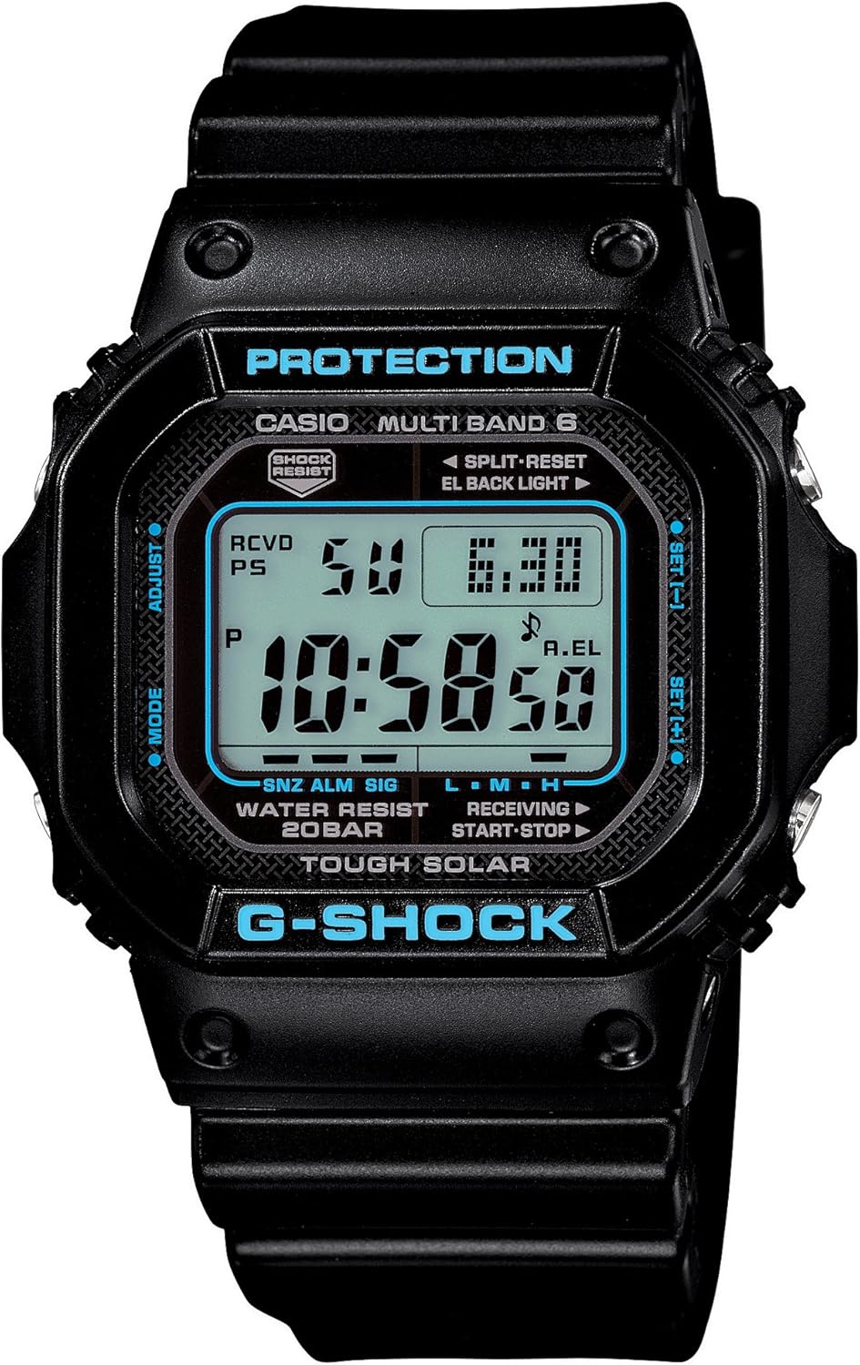 Casio G-Shock Black X Blue Series (GW-M5610BA-1JF) 6 MULTIBANDS Solar Powered Men's Watch