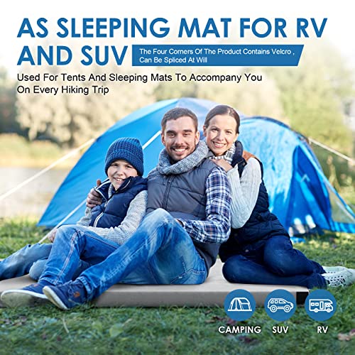 Memory Foam Camping Mattress with Waterproof Cover and Travel Bag L544399