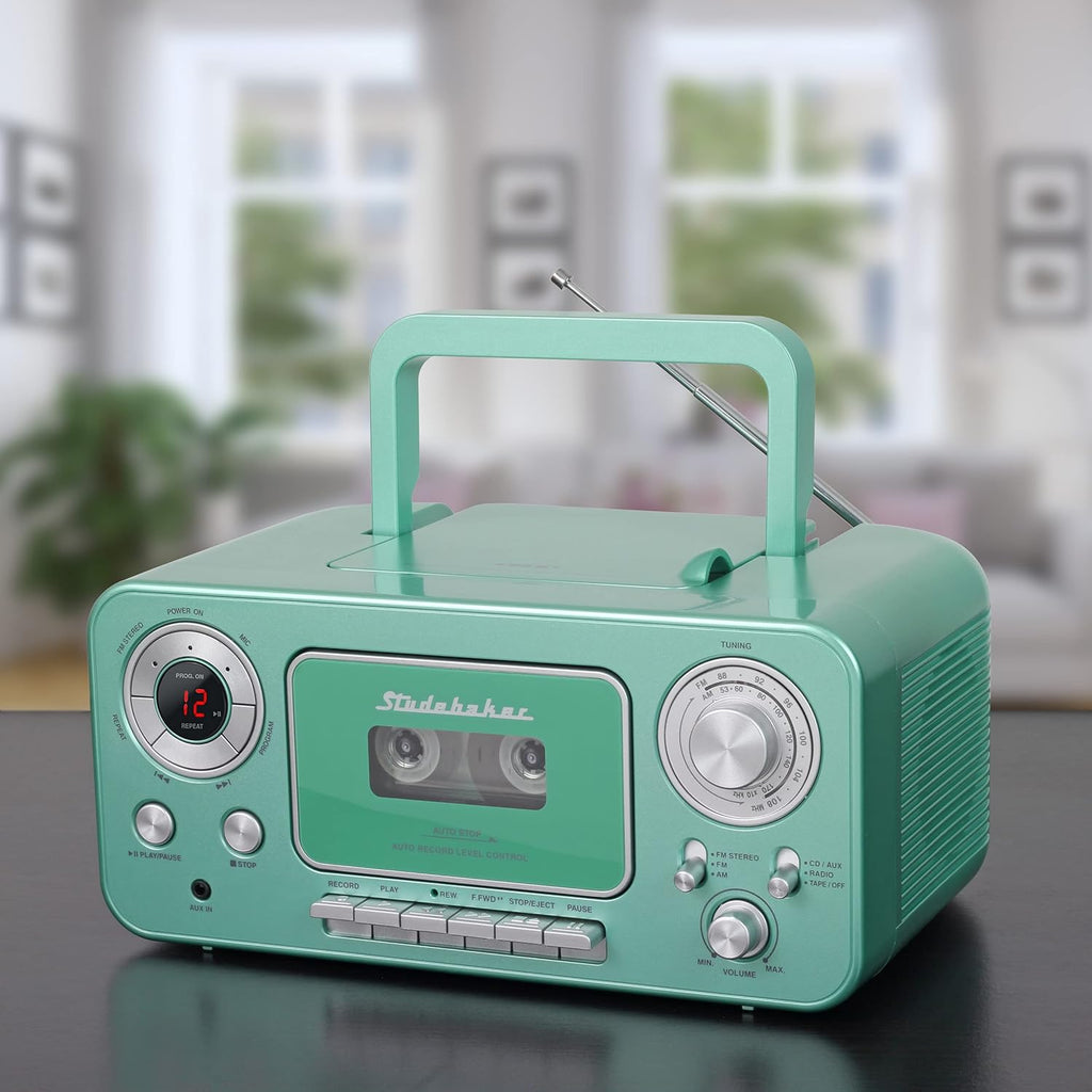 Portable Stereo CD Player with AM/FM Radio and Cassette Recorder X164