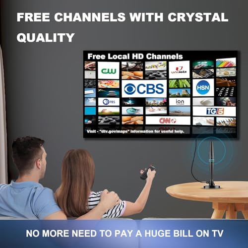 Indoor TV Antenna, Long Range for Local Channels, 4K 1080p Z3504