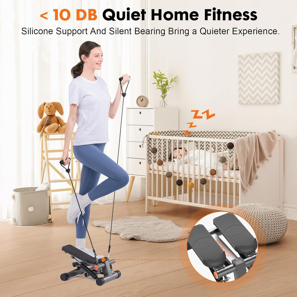 Mini Stepper with Resistance Bands for Home Exercise K4982