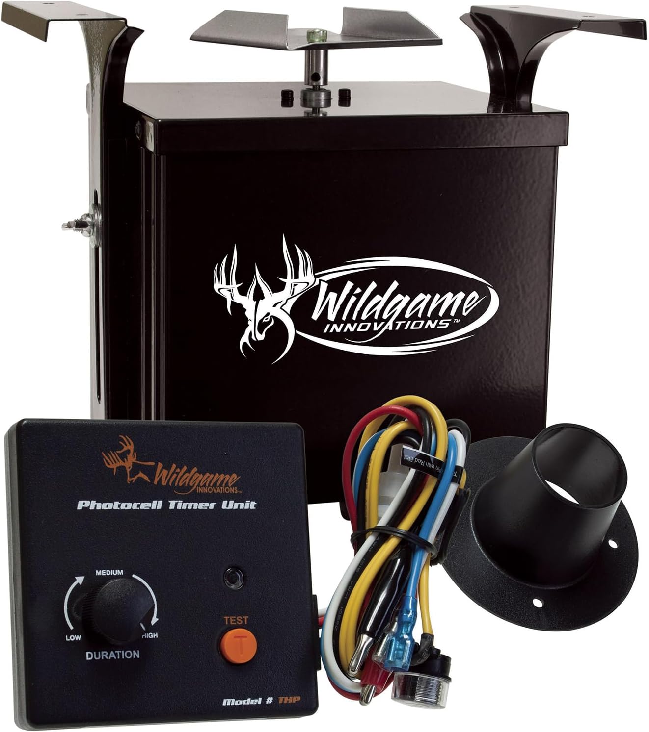WILDGAME INNOVATIONS Trophy Hunter 6V Photocell Feeder Kit | Durable Weather-Resistant Power Control Unit & Photocell Timer with Dawn and Dusk Feed Times