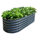 Olle Galvanized Raised Garden Bed Outdoor 32" Tall 12 in 1 Metal Raised Garden Planter Raised Bed for Growing Flowers Herbs Vegetables Bed Raised, Midnight Grey 32" Tall