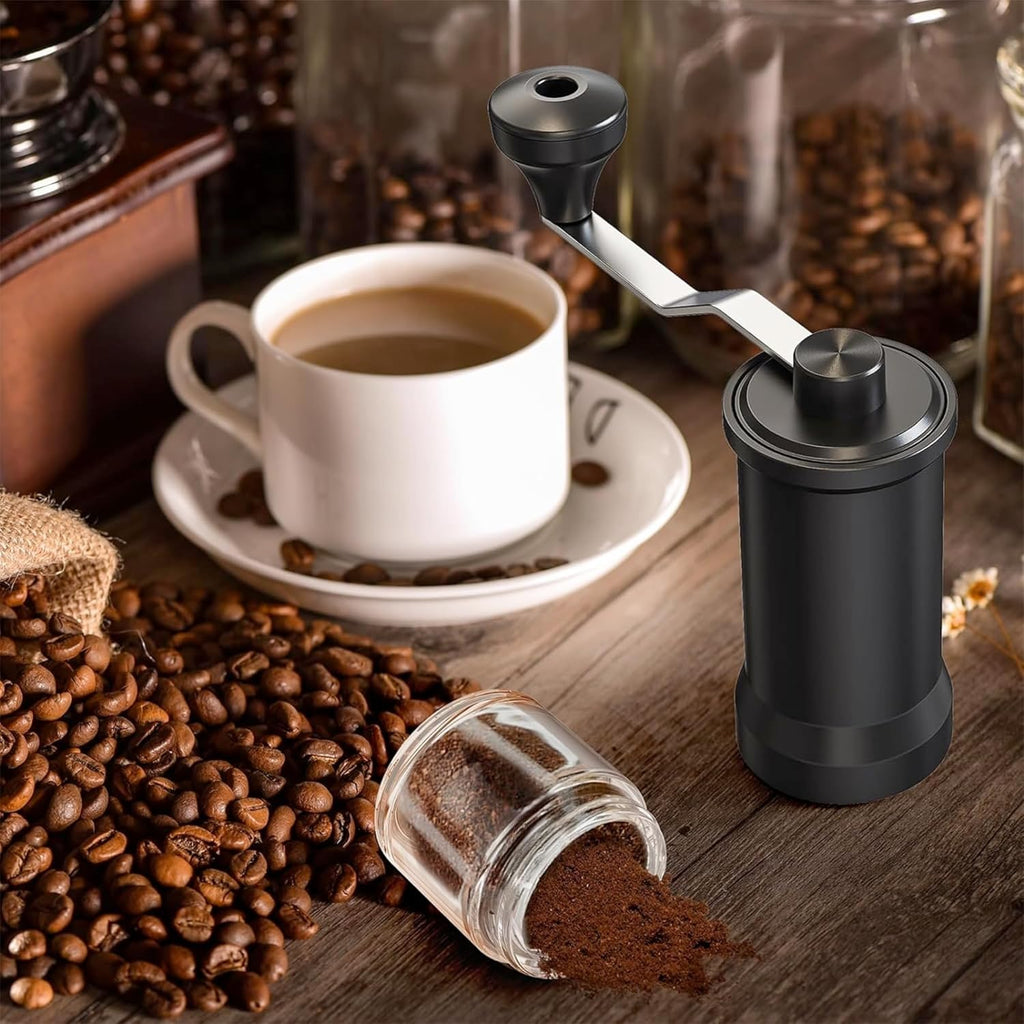 Adjustable Manual Coffee Grinder with Ceramic Burr for Home, Travel, Camping L1227
