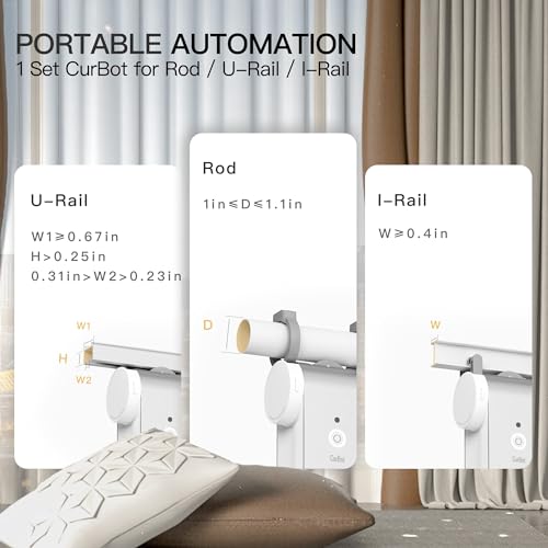 Smart Curtain Rod Opener, Automatic Electric Curtain Switch, Wireless App Control V977348