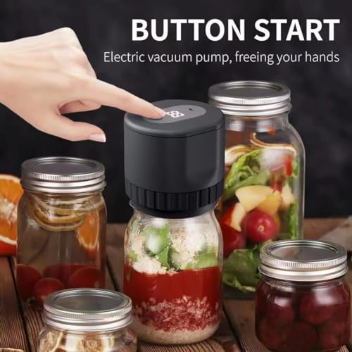 Electric Mason Jar Vacuum Sealer for Wide and Regular Mouth Lids A158