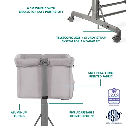 Bassinet and Bedside Sleeper in Dark Blue, Lightweight and Portable R3284
