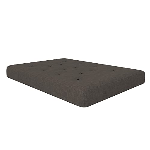 Futon Mattress with Pocket Spring Coil, Full, Taupe Gray S1575