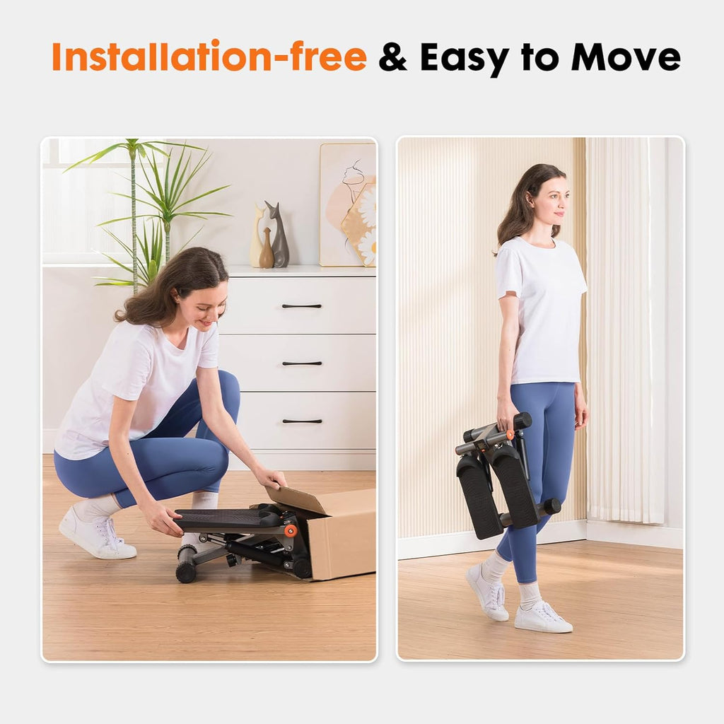 Mini Stepper with Resistance Bands for Home Exercise K4982