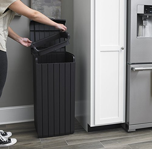 32 Gallon Resin Trash Can with Lid for Patio and Outdoor Kitchen H9232