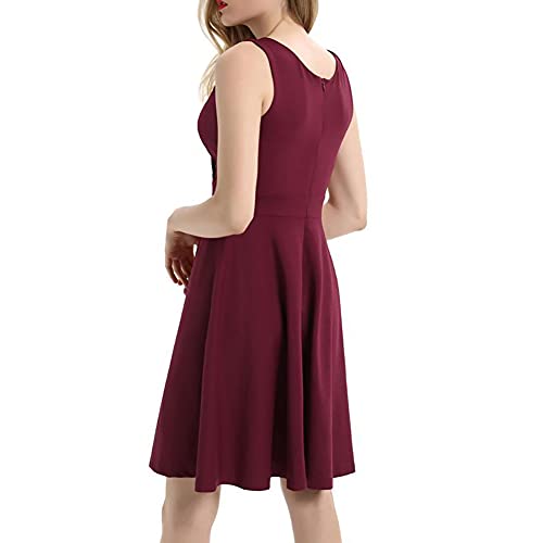 Vintage Sleeveless V-Neck Swing Dress B637988