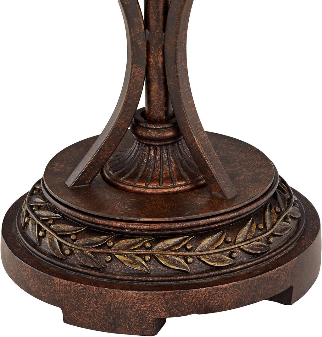 Tiffany Style Table Lamp with Stained Glass Shade and Dimmer X9842