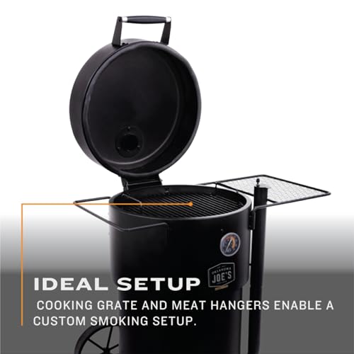 Barrel Drum Smoker with Porcelain Coated Steel, 630 Sq In Cooking Surface E456834