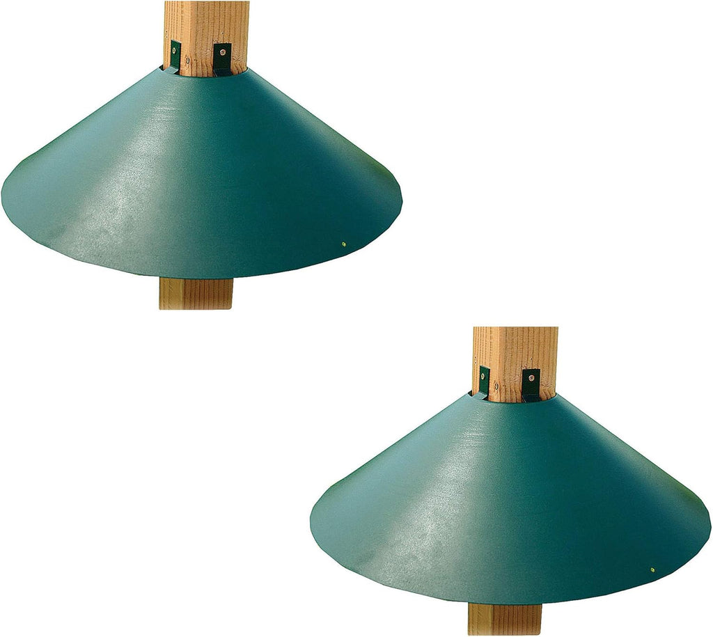 Woodlink Metal Wrap Around Bird House and Feeder Squirrel Baffle Guard for 4 x 4 Inch Pole Post (2 Pack)