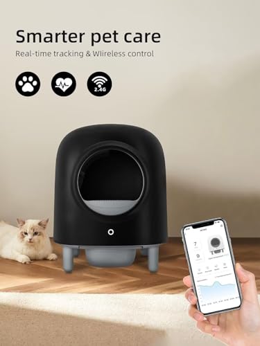 Self-Cleaning Automatic Cat Litter Box with Smart Sensor, Black S7345